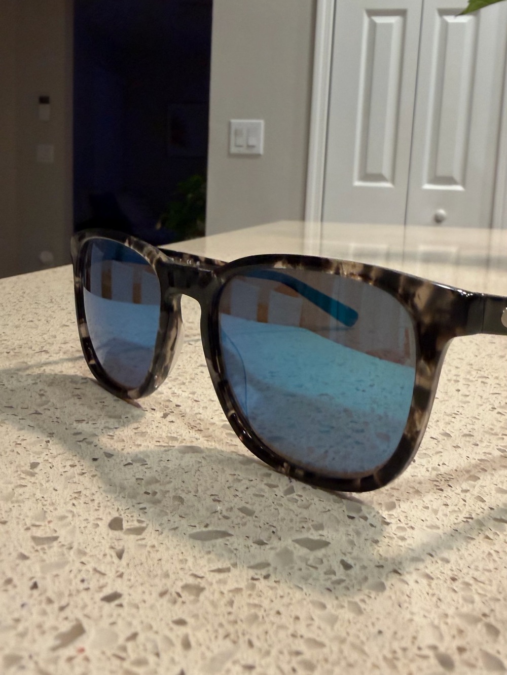 Tortoiseshell Blue Lens Sunglasses - Costa
